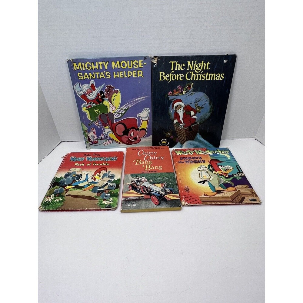Vintage Children's Book Lot of 5 Colorful Illustrated Story Books